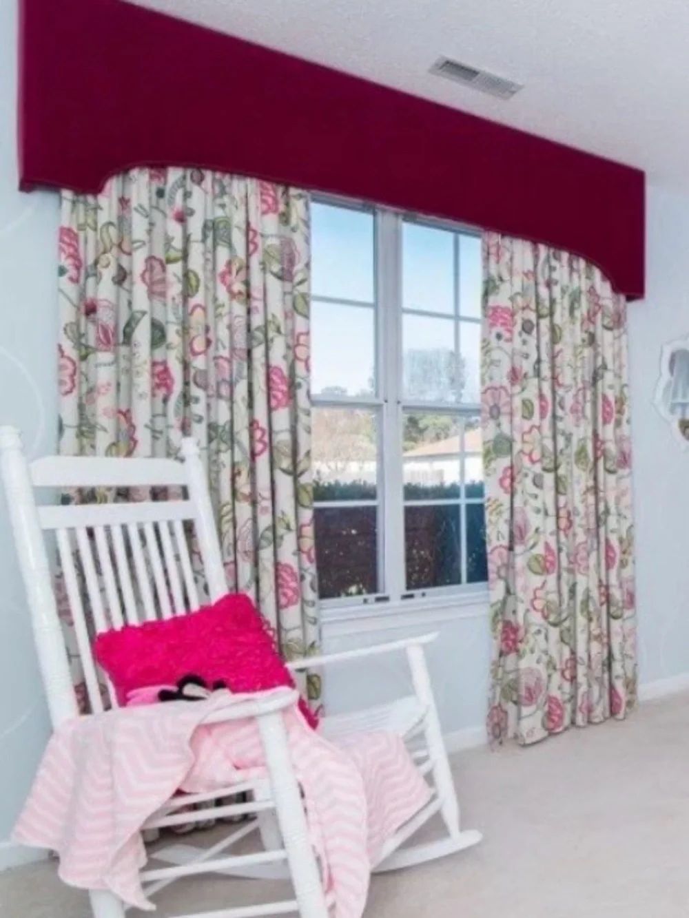 Floral Print Window Curtains - Home decor furnishings